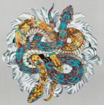 Алмазная (кристальная) мозаика Фрея, постер Сплетение, 30х30 см