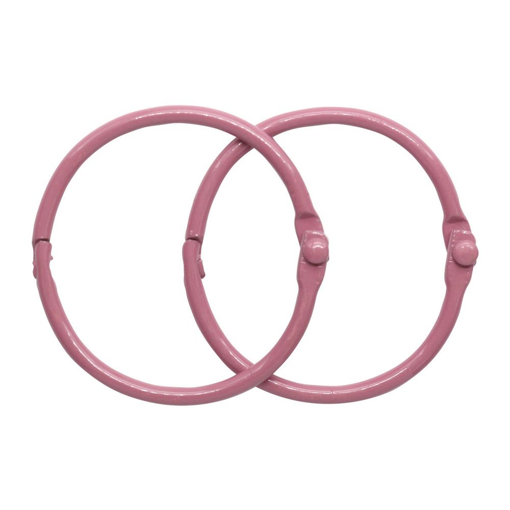 Кольца для альбомов разъемные металл 35 мм, 10 шт, темно-розовый, 5AS-105