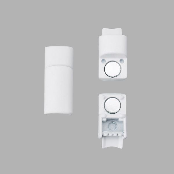 Фиксатор-застежка для шнурков для обуви 26х10х8 мм, пластик, белый, 1 пара