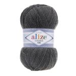 Пряжа Alize (Ализе) Lana Gold 800 / уп.5 мот. по 100 г, 800м, 182 средне-серый меланж A