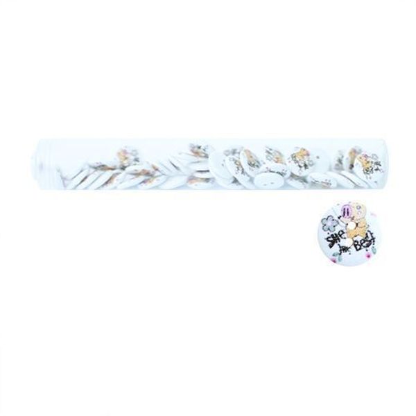 Пуговицы деревянные Мультяшные персонажи 18мм 50 шт, Мишка 31