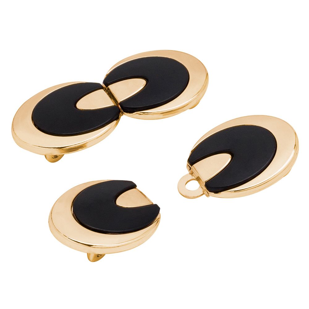 Крючки пришивные декоративные 44х18 мм, black/G, MT-1822, 4 шт