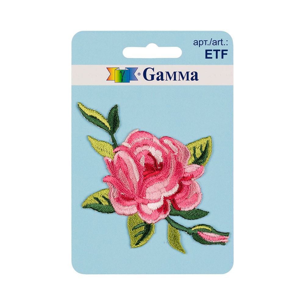 Термоаппликация №03, 1 шт, 01-307 Цветок 6.4х7.8 см, Gamma ETF