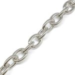 Цепь декоративная алюминий 20.3х15.1 мм, 10 метров, никель, K904