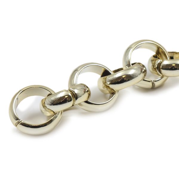 Цепь пластик 10 см, размер звена 24х24 мм, золото