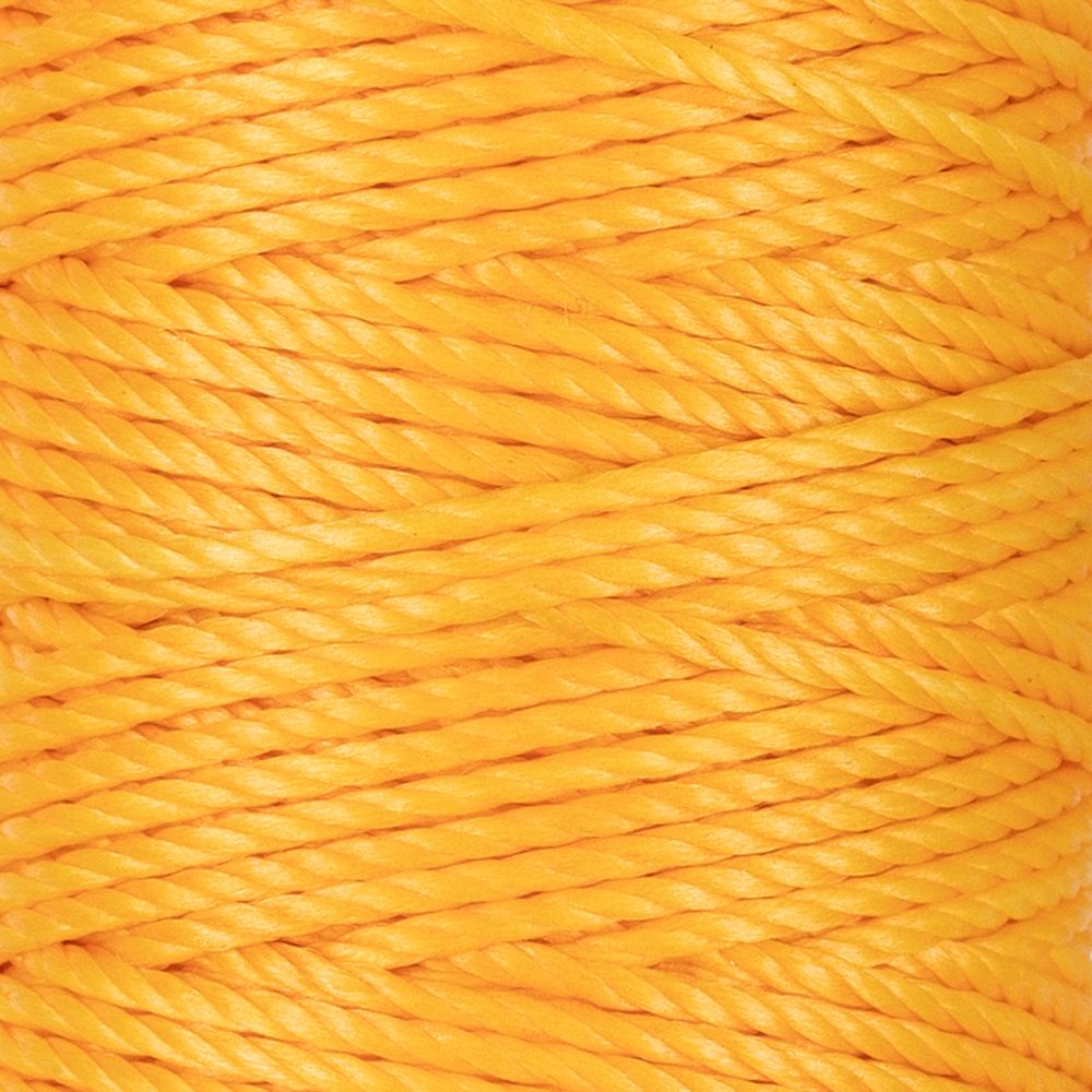 Нитки для кожи вощёные (полиэстер) 40 м, 009 жёлтый, LC-006, Промысел