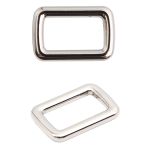 Рамка прямоугольная металл 15 мм /21х14 мм/ никель, ГУ12749, 4 шт