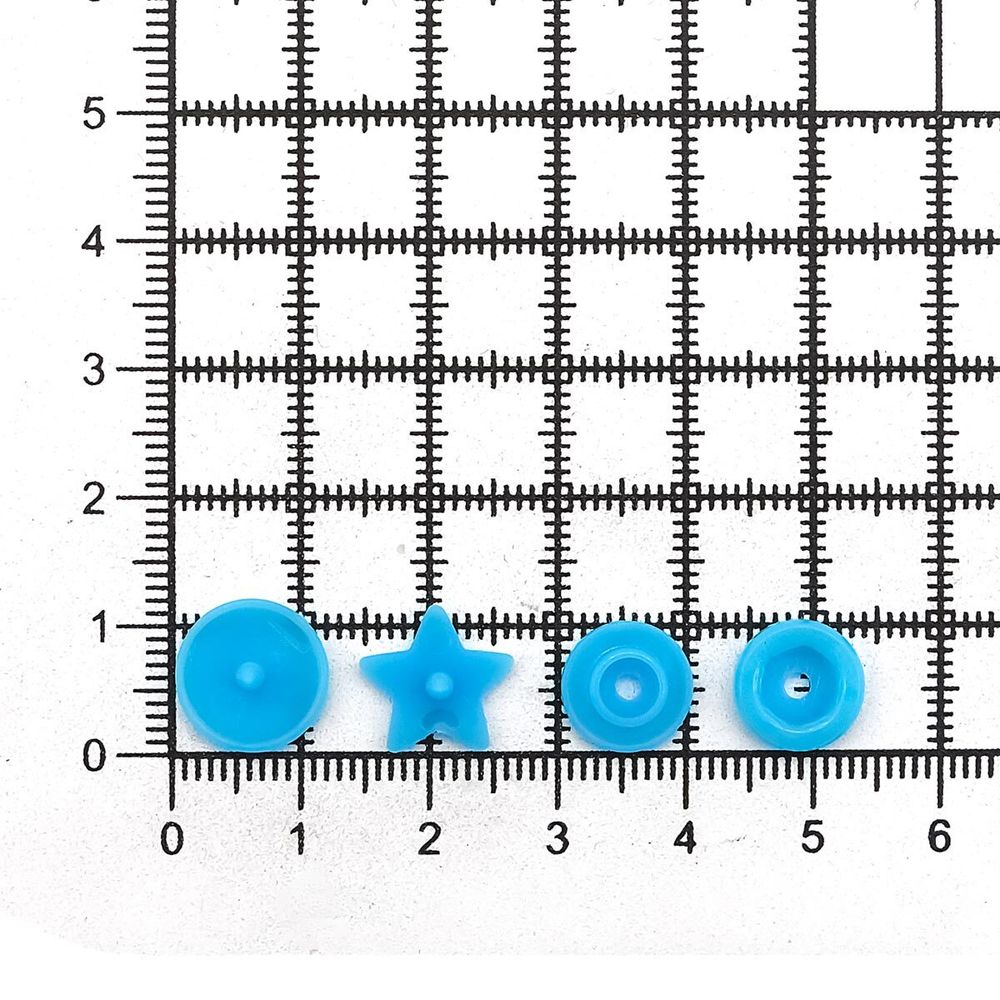 Кнопка рубашечная фигурная Звезда 12,5/10мм пластик (≈1000 шт) New Star (189 аква)