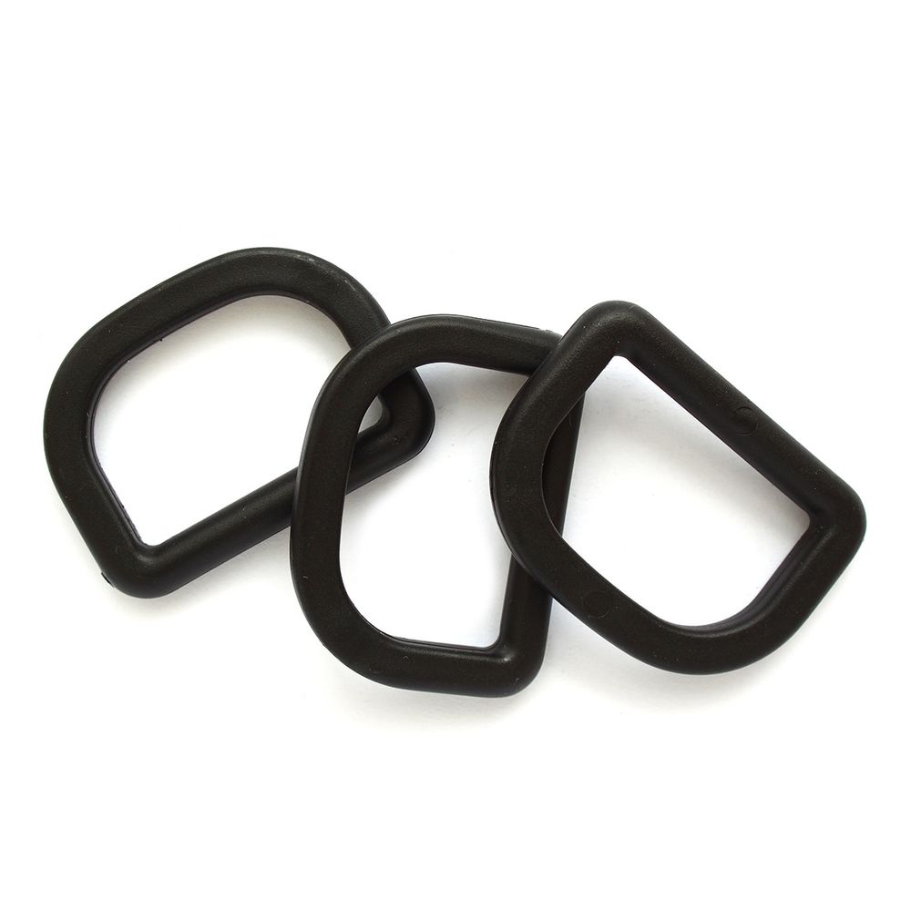 Полукольцо 30мм (40х30мм) пластик (ПП), чёрный, ПК-30, 100 шт