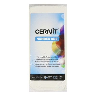 Полимерная глина Cernit №1 запекаемая, классическая 500гр, 027 - белый матовый