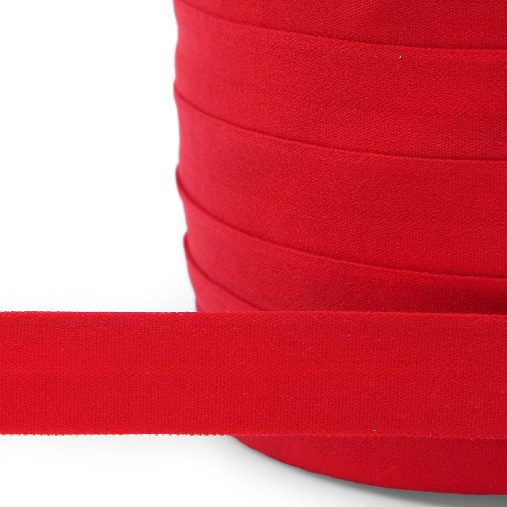 Косая бейка трикотажная 15 мм / 132±1 метра, 0511-0071, C820 красный