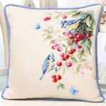 Набор для вышивания нитками Чудесная игла, Синицы и вишня 25х35 см