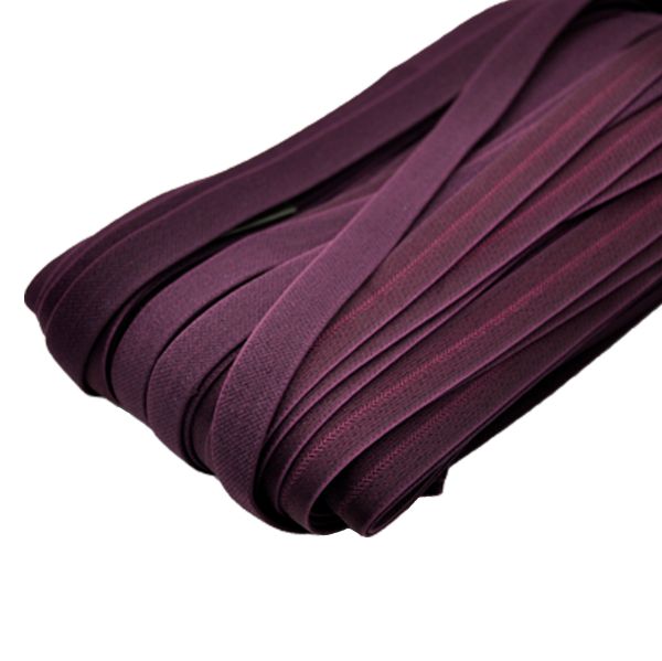 Резинка бельевая (бретелечная) блестящая 14.0 мм / 25 метров, слива