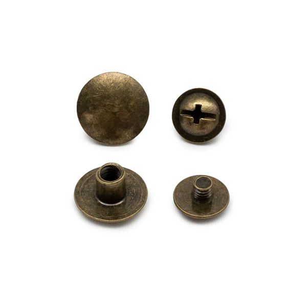 Винт кобурный металл ⌀9 мм, h4 мм, латунь, 50 шт