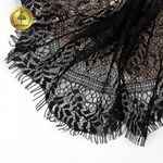 Кружево шантильи (реснички) 120 мм, цв.2 черный, 3 метра, Kruzhevo