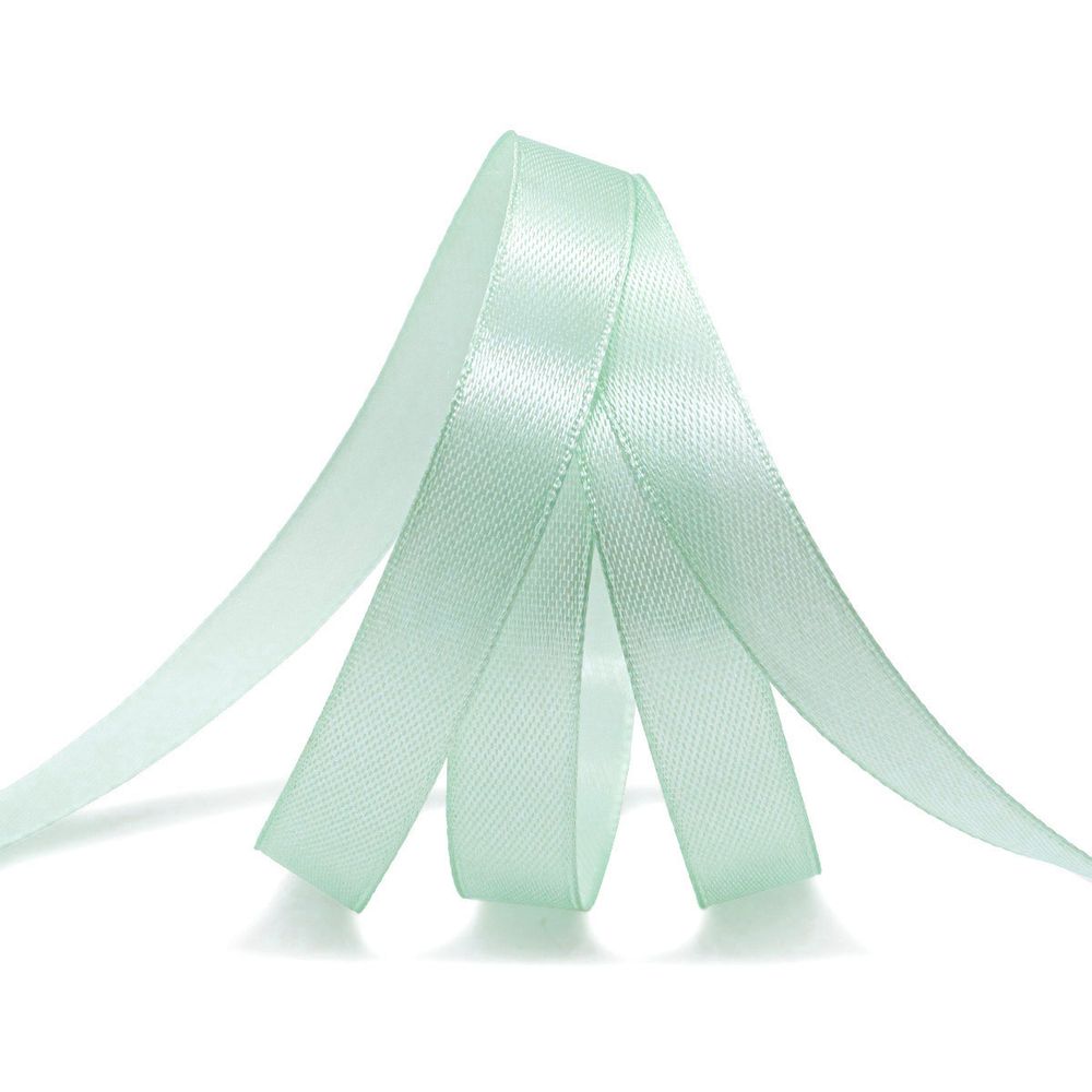 Лента атласная 1-сторонняя 12.0 мм / 22.86±1 метров, 097 св. бирюзовый, Globus