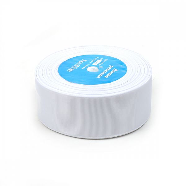 Лента репсовая (в рубчик) 38.0 мм, цв. 029 белый For Hobby, уп. 22.86м (±1м)