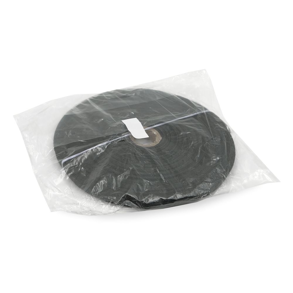 Стропа (ременная лента) 10 мм / 25 метров, толщ. 1.0 мм, [5.5 г/пог.м], 100% п/п, 20-1 черный