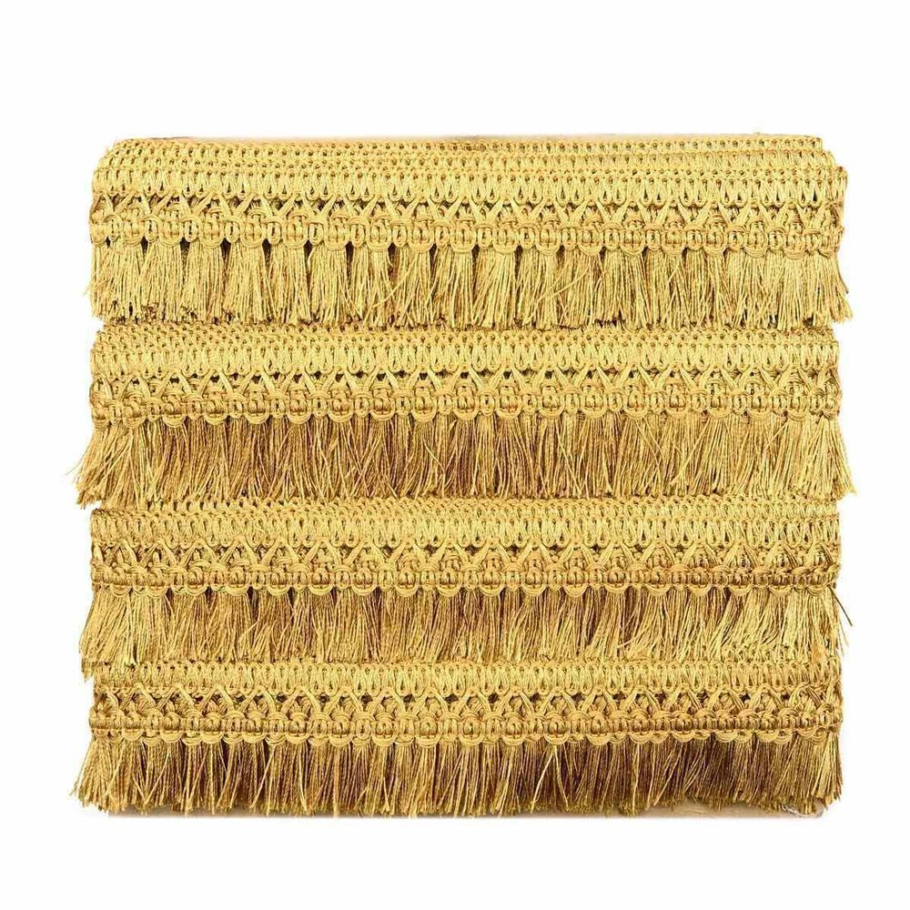 Бахрома отделочная 50.0 мм / 25 метров, кисти, а710 т.золотистый /TOS/