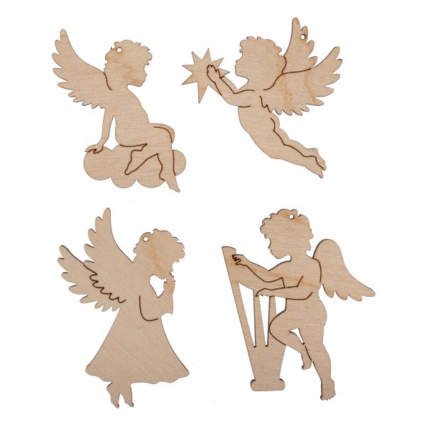 Заготовка из фанеры Мини набор, 0.3 см, Ангелочки, 3.3х5см, ВД-1160 Mr.Carving