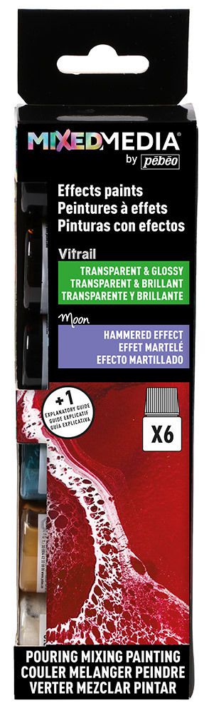 Набор красок Pebeo Mixed Media -Vitrail и Fantasy Moo6 цв. 20 мл
