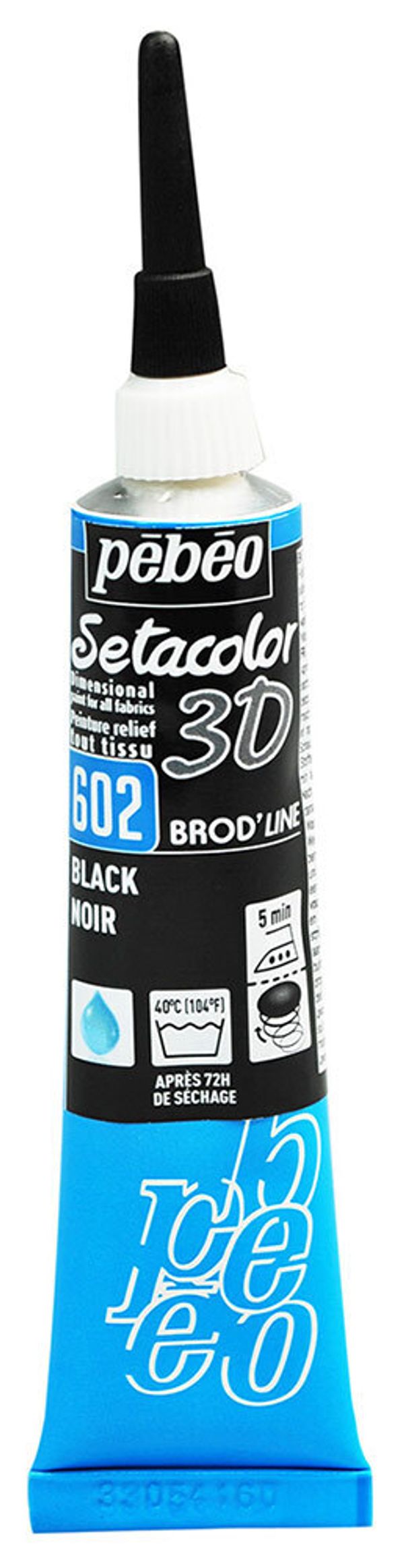 Контур по ткани с опухающим эффектом Setacolor 3D 20 мл 557602 черный, Pebeo