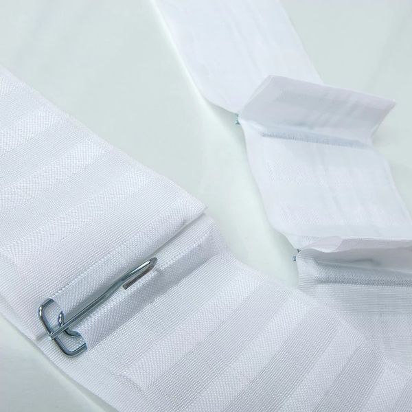 Крючки шторные для карниза 74 мм (петля h45 мм, 4 рожка), зажимы, металл, никель, 06-3743-039, 10 шт