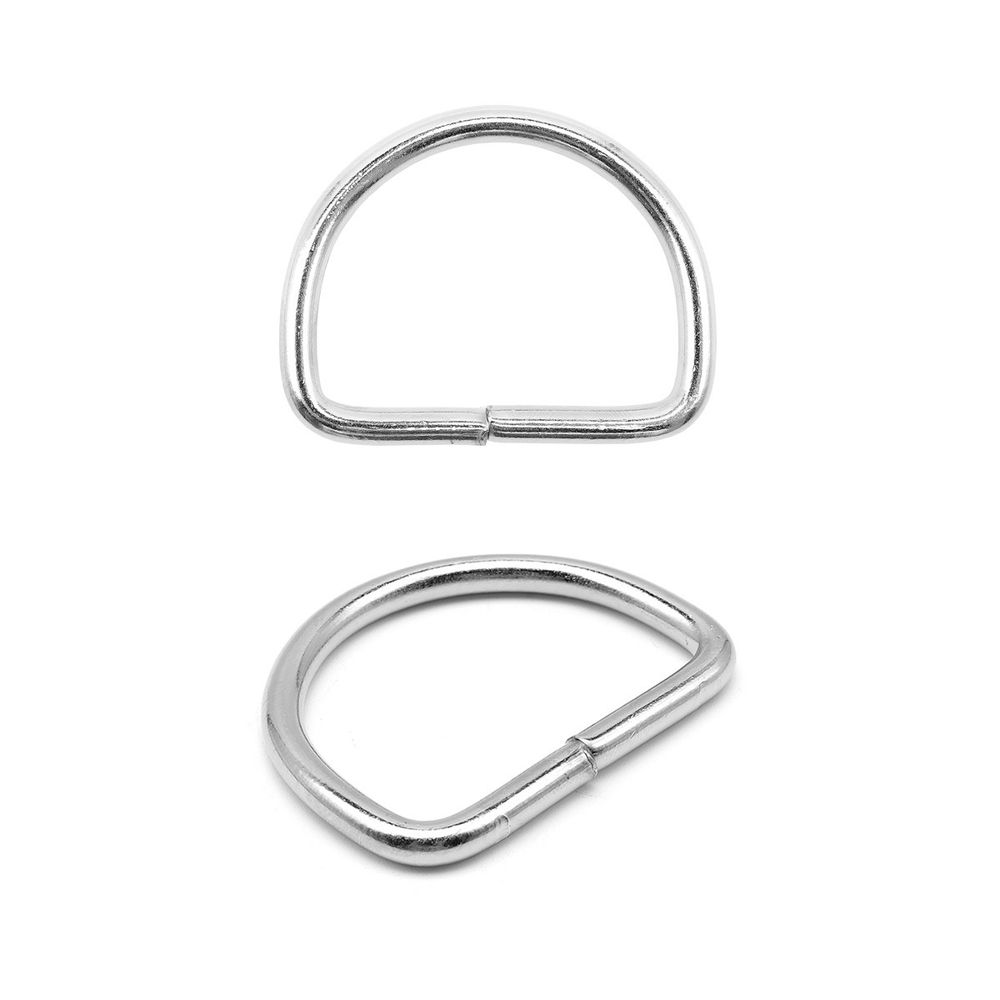 Полукольцо сварное металл внутр. 46 мм (внешн. 56х44 мм, ⌀5 мм), 6 шт, никель, Р-06-24(24-01)