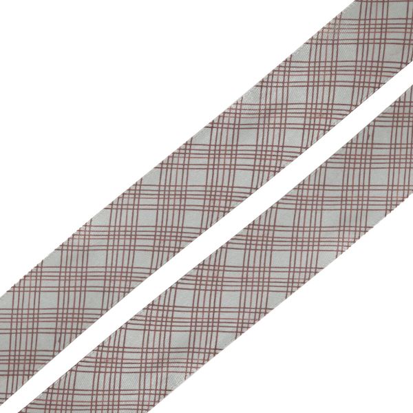 Лента атласная с рисунком Пересечение 25.0 мм / 3 метра, розовый, Globus