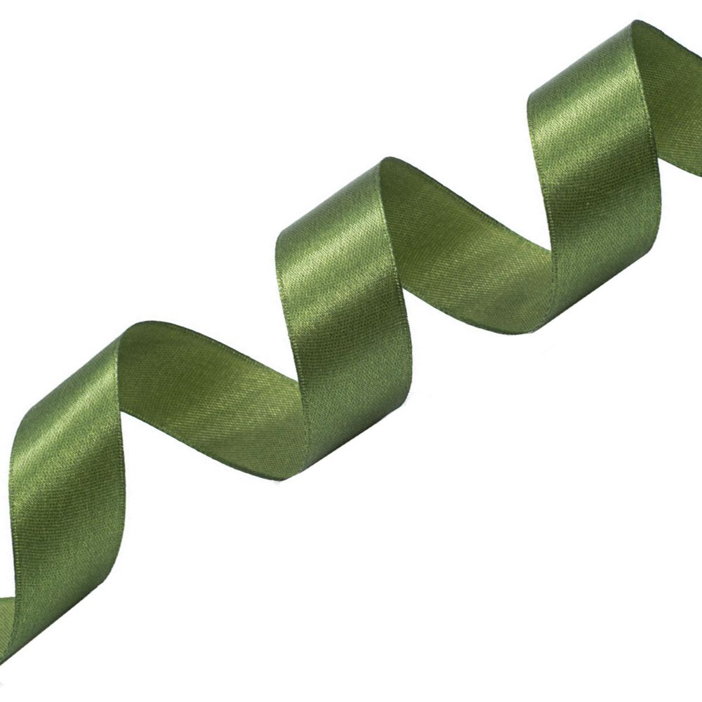 Лента атласная 1-сторонняя 25.0 мм / 22.86±1 метров, 105 т.оливковый, Globus