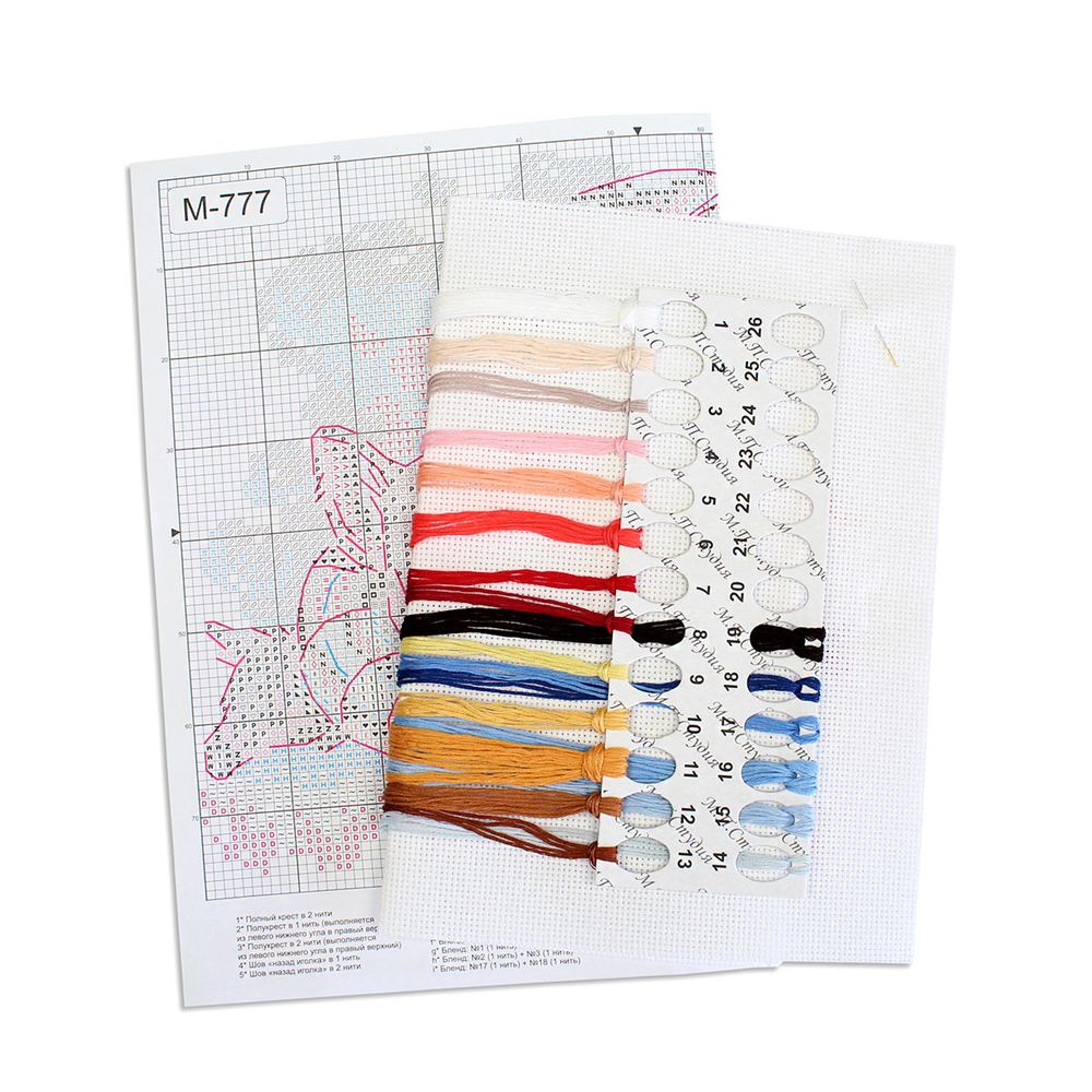 Набор для вышивания нитками МП Студия, Пляжный отдых 14х20см