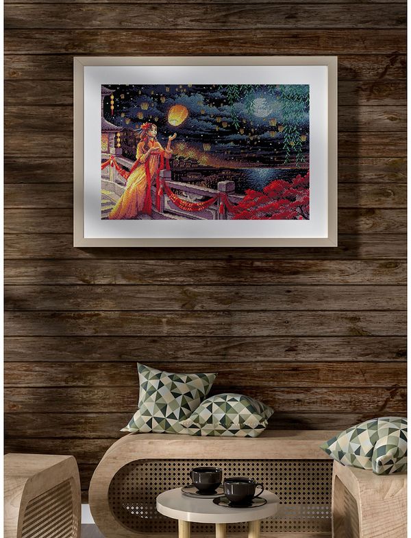 Набор для вышивания нитками Риолис, Праздник фонарей 40х30 см