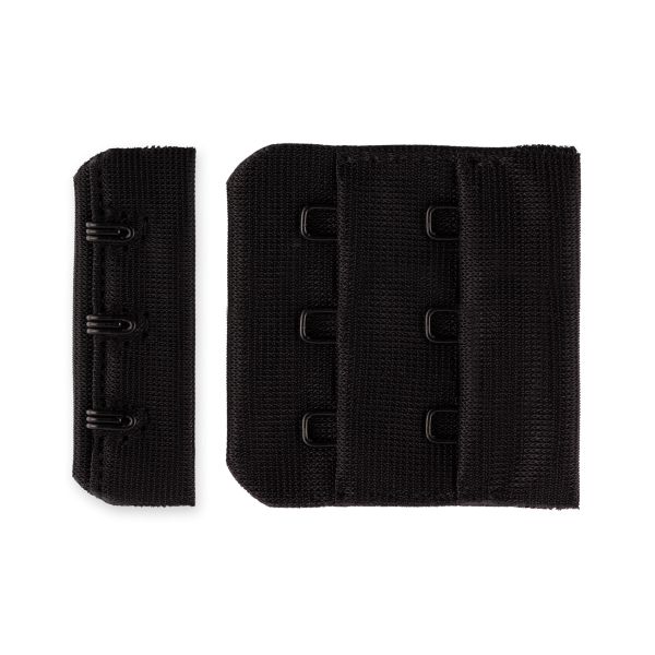 Застежки для бюстгальтера текстильные 45 мм, 50 шт, нейлон, черный, Blitz ZB45-32