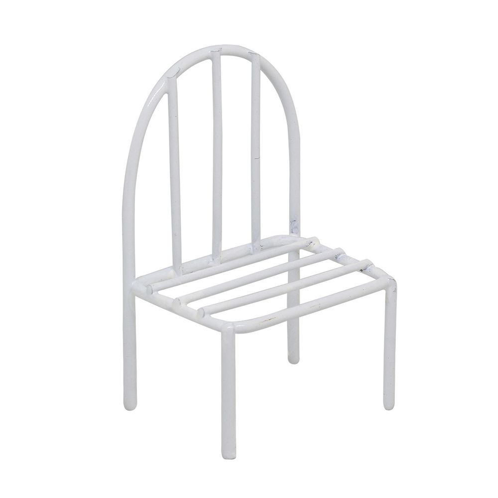 Металлический мини стул, белый 4,5х3,5х2,5х7,5см, Астра