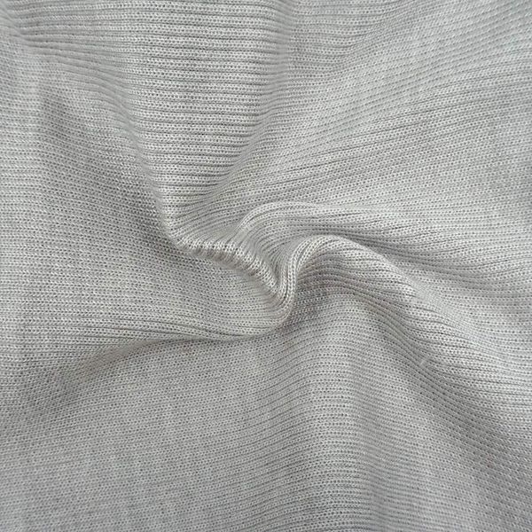 Трикотажное полотно тонкое по кругу (для шапок), 12 кл, 20 см, в 2 сложения, 2.9 м, цв.890 серебро