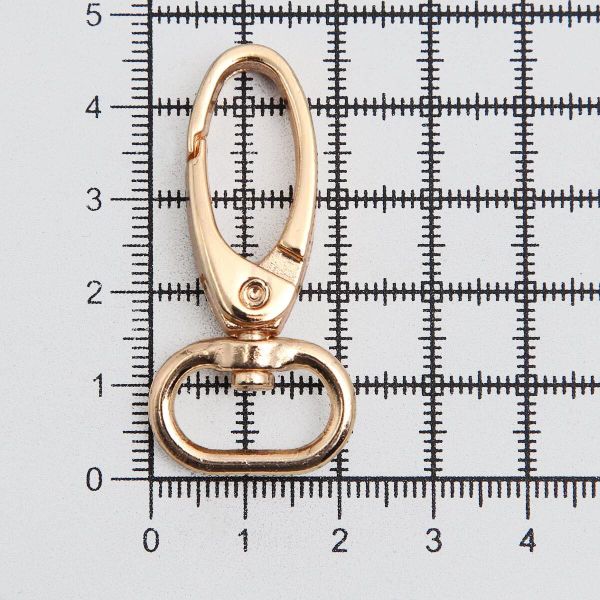 Карабин металл 15.0 мм (43х22 мм), золото цв.02, ГУ12849, 4 шт