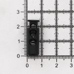 Фиксатор (зажим) для шнура пластик 2 отв., ⌀4.4 мм, 24х8 мм, цилиндр, черный, 200 шт