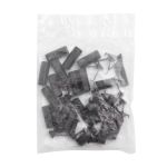 Наконечник для шнура металл шестигранный 20х7 мм, металл, черный, 6660-0100, 20 шт