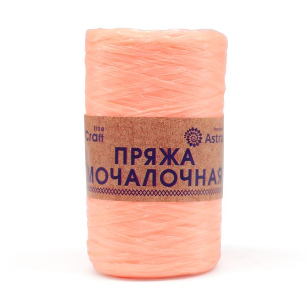 Пряжа Astra Premium (Астра Премиум) Мочалочная / уп.10 мот. по 50 г, 200 м, оранжевый персик