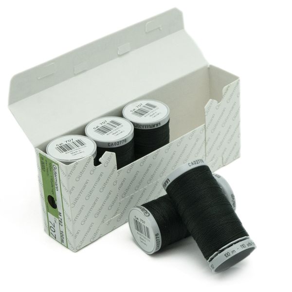 Нитки суперкрепкие Gutermann Extra Strong M782, 100м, 707 т.зеленый, 5 катушек