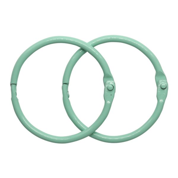 Кольца для альбомов 3,5см, уп/2 шт, мята
