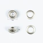 Люверсы металл ⌀_5.0 мм (внутр.), серебро, 100 шт, S090803, BIG