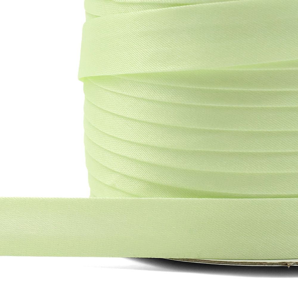 Косая бейка атласная 15.0 мм / 132±1 метра, 0000-1500, 6079 бл.салат
