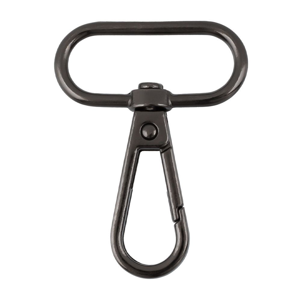 Карабин металл 32.0 мм (49х37 мм), 5 шт, 06 черн.никель, Gamma GHN-32