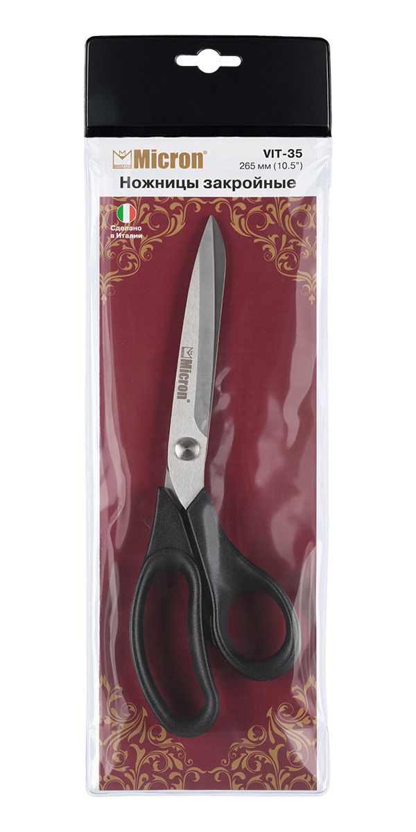 Ножницы закройные (портновские) 26.5 см, в чехле Micron VIT-35