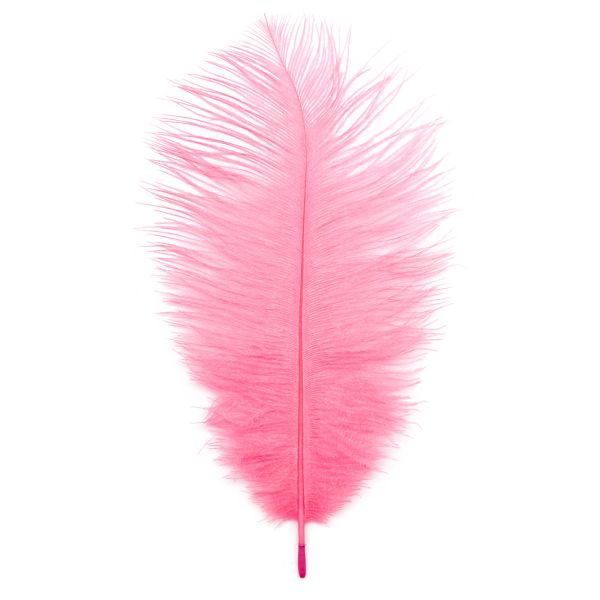 Перья страуса декоративные 20-25см, 10 шт в упак, лососевый