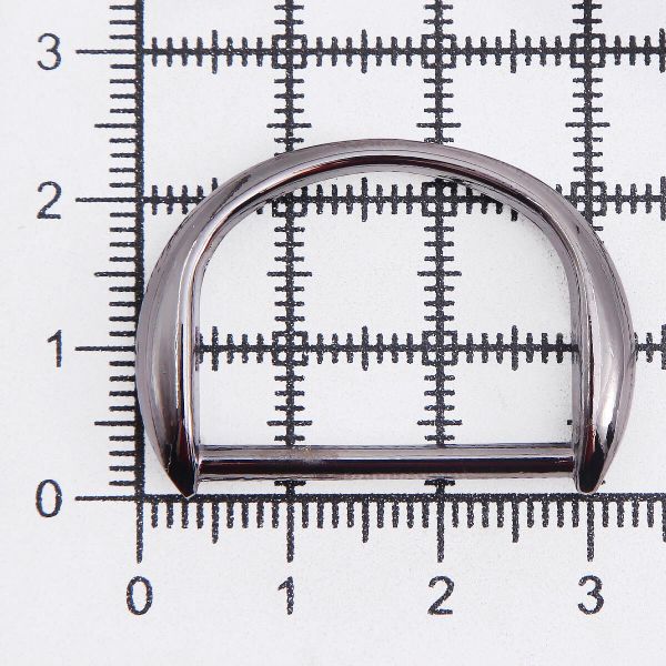 Полукольцо декоративное металл внутр. 25 мм (внешн. 33х24 мм), 2 шт, олово черный никель, MT-1855