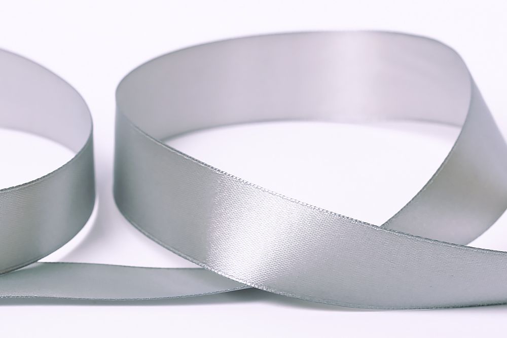 Лента атласная 1-сторонняя 25.0 мм / 33±2 метра, 059 серый, Gamma