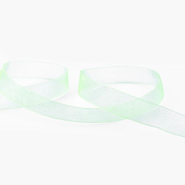 Лента капроновая (органза) 15.0 мм / 22.8±1 метра, 117 св.салатовый, Blitz OR-15