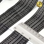 Кружево стрейч (эластичное) 50 мм / 10 метров, TBY.8035, цв.02 черный, Kruzhevo